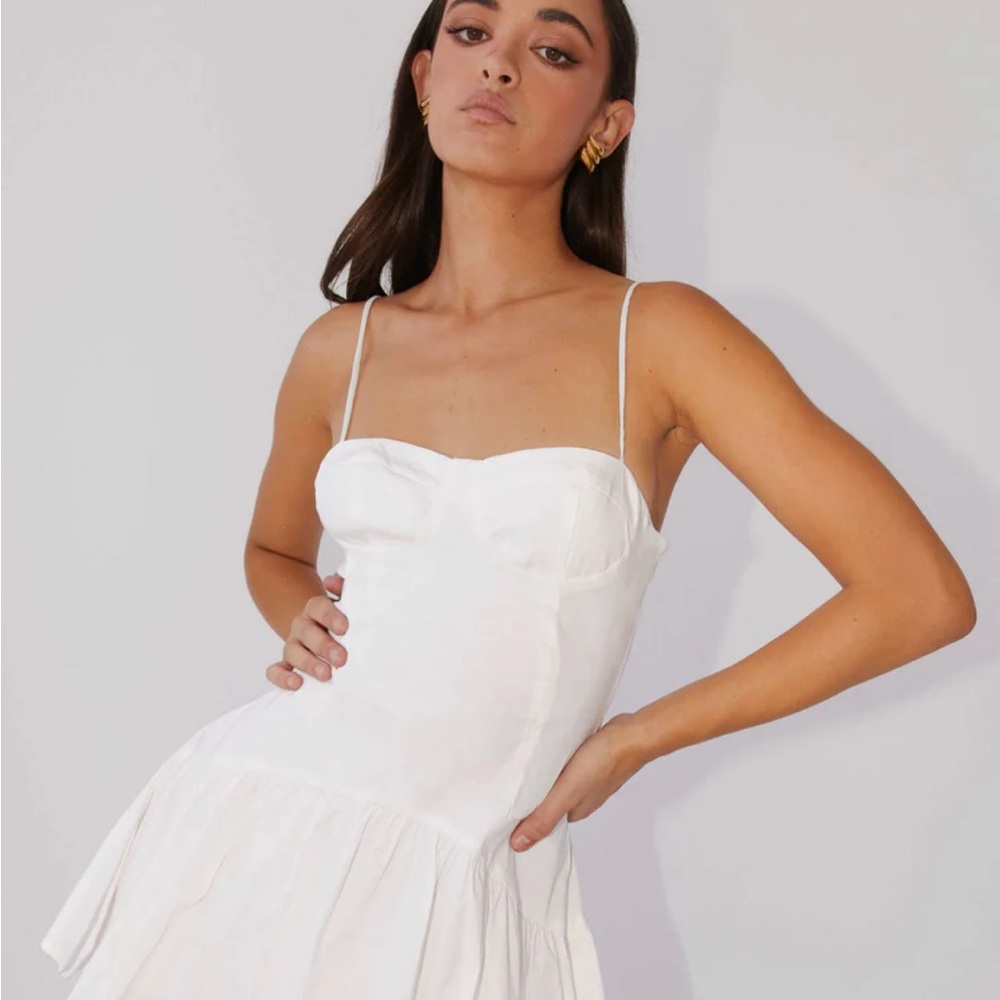 Elegant White Spaghetti Strap Dress